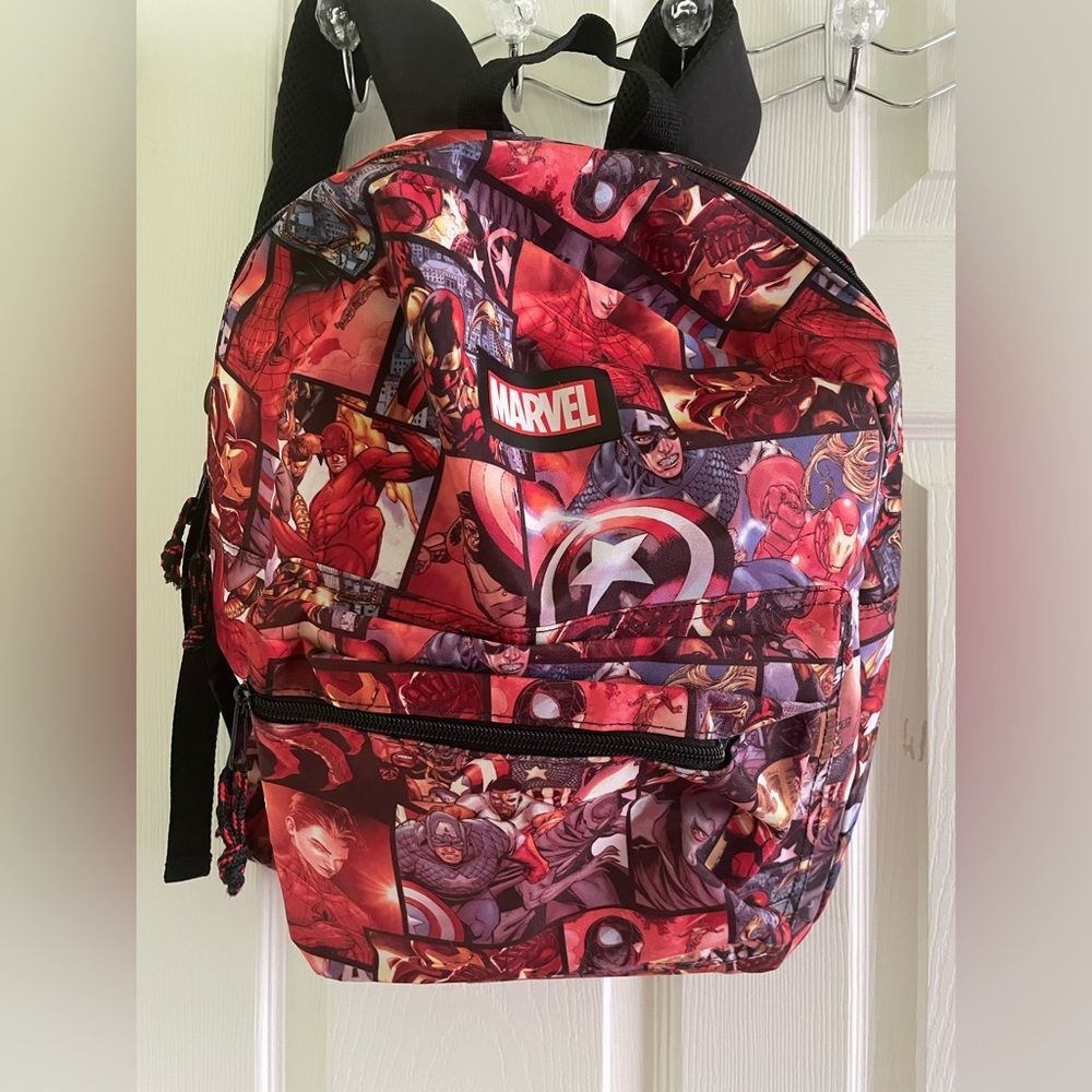 Marvel Backpack - Captain America Book bag - Gorpcore - red white blue Y2K Hulk